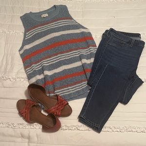 Lou & Grey Striped Sweater Tank | Size XL